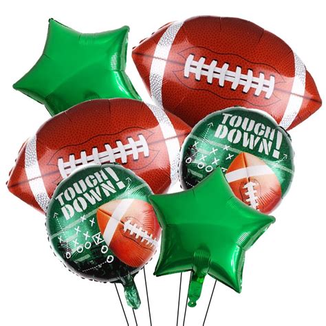 Huntermoon Rugby Aluminum Balloon Set Football Foil Balloons Team Game