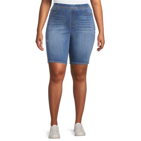 Terra And Sky Terra And Sky Womens Plus Size Pull On Bermuda Shorts
