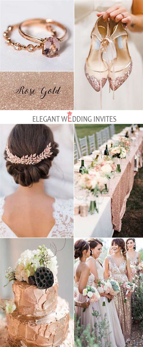 Glamorous Rose Gold Wedding Color Palette Ideas Elegantweddinginvites