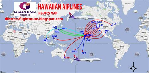 Routes Map Hawaiian Airlines Routes Map