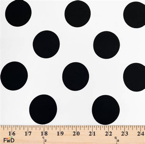 Polka Dot Extra Large Printed Fabric White Black 100 Cotton Etsy