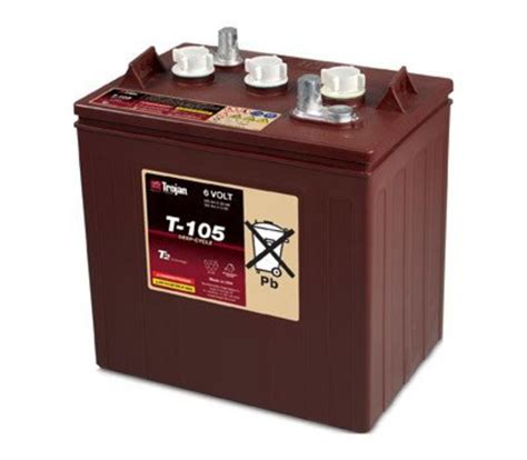 Trojan T 105 6 Volt Golf Cart Battery Dixielectricar