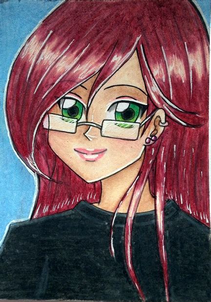 Anime Style Self Portrait Atc By Jesslynne1227 On Deviantart