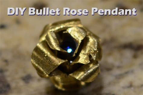 Of course, bullet jewelry has certain supplies that are hard to find like bezel settings and the right size of swarovski crystal to replace the primer. DIY "Bullet" Jewelry- Brass Rose Necklace Pendant #metalproject - YouTube