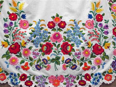 Kalocsa Floral Folk Embroidery Painting In Hungary Журнал Ярмарки