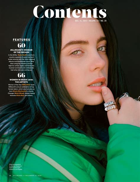 Billie Eilish Billboard Magazine 12142019 Issue Celebmafia