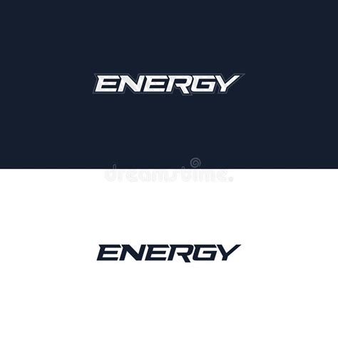 Energy Logo Font Design Energy Logotype Vector Emblem Stock Vector