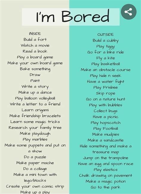Pin By Dana Helen On Kids Things To Do When Bored What To Do When