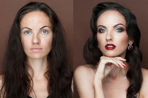 Von Lóže Rodisko Face Before And After Makeup Drevený Popraviť Debilné
