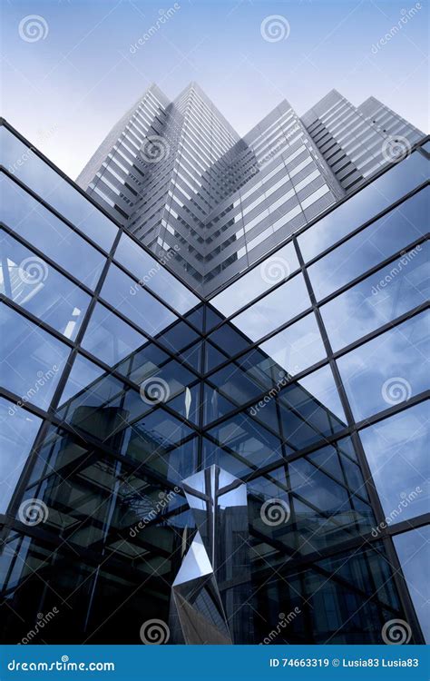 Glass Wall Background Futuristic Architecture Office Building Facade