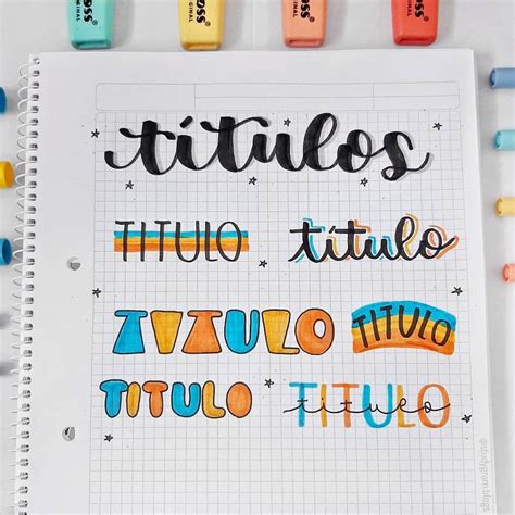 Títulos Aesthetic 🤩🌈 Libreta De Apuntes Titulos Bonitos Para Apuntes