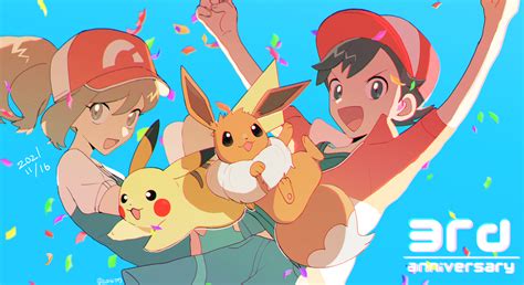 Pikachu Eevee Elaine And Chase Pokemon And 2 More Drawn By