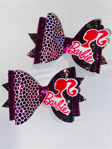 Barbie Hair Bows Character Bows Luxury Hair Bows Faux Etsy