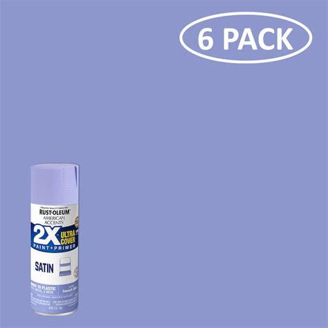 Rust Oleum 2x Ultra Cover 6 Pack Satin French Lilac Spray Paint And