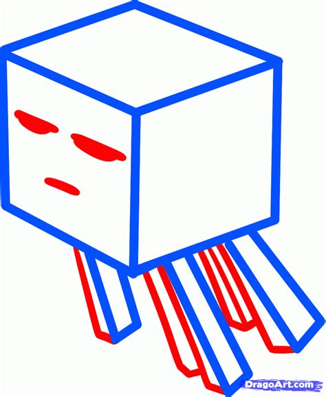 How To Draw A Ghast Minecraft Ghast Step By Step Drawing Guide By Hot Sex Picture