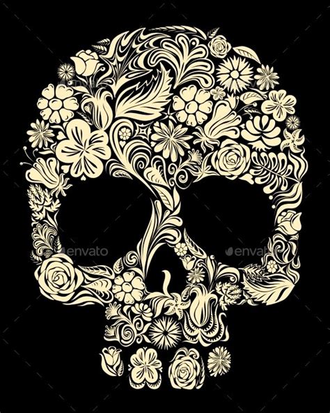Floral Skull By Polygraphus Graphicriver