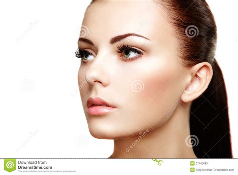 Beautiful Woman Face Perfect Makeup
