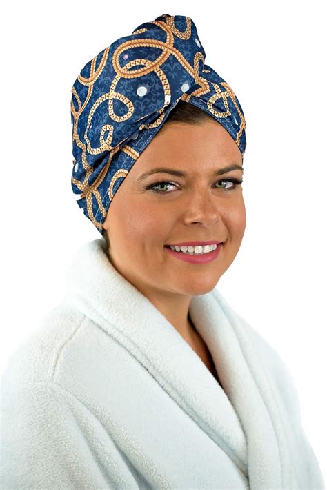 Hair Towel Hands Free Stylish Turban Wrap Made From 100 Recycled