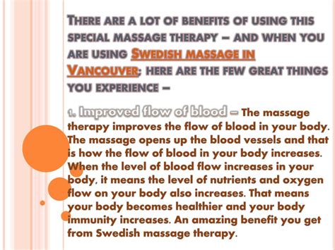 Ppt Advantages Of Using Swedish Massage Therapy Powerpoint Presentation Id7565917
