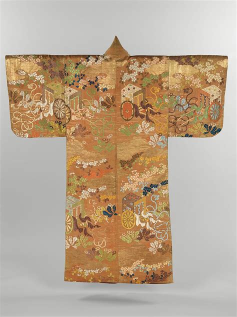 Noh Costume Karaori With Court Carriages Cherry Blossoms And