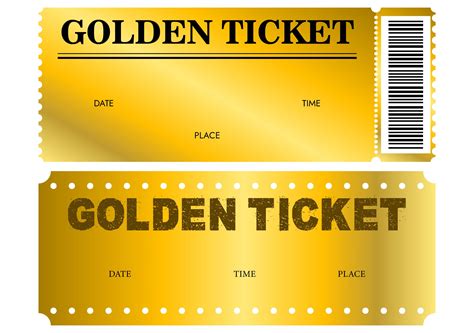 Golden Ticket Template 10 Free Pdf Printables Printablee
