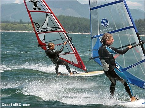 Wind Surfing Nitinat Lake Vancouver Island British Columbia Canada