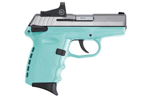 Sccy Cpx 1 9mm Pistol With Blue Framestainless Slide And Red Dot
