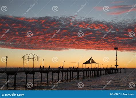 Brighton Jetty Sunset Stock Image Image Of Scene Beach 566287