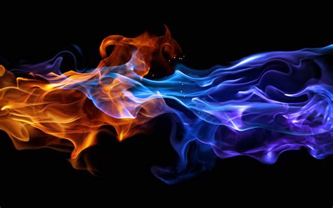 Download Wallpapers Blue Fire 4k Fire Flames Burn Fire Darkness