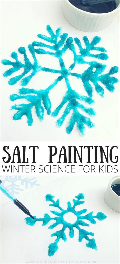 Snowflake Painting With Salt Little Bins For Little Hands