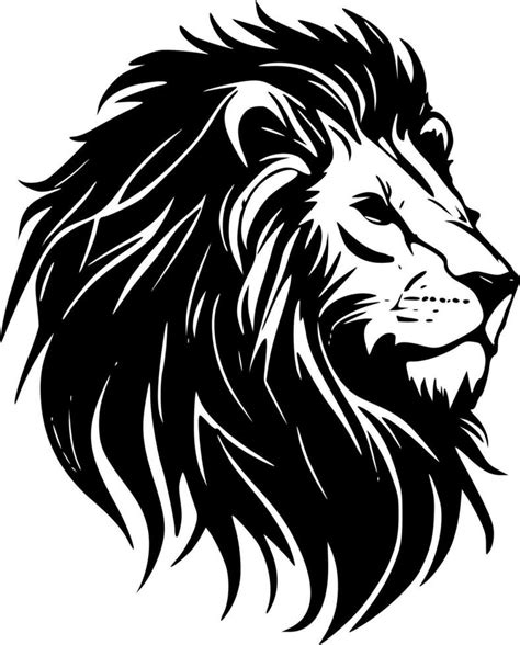 Lion Black And White Vector Illustration 23605072 Vector Art At Vecteezy