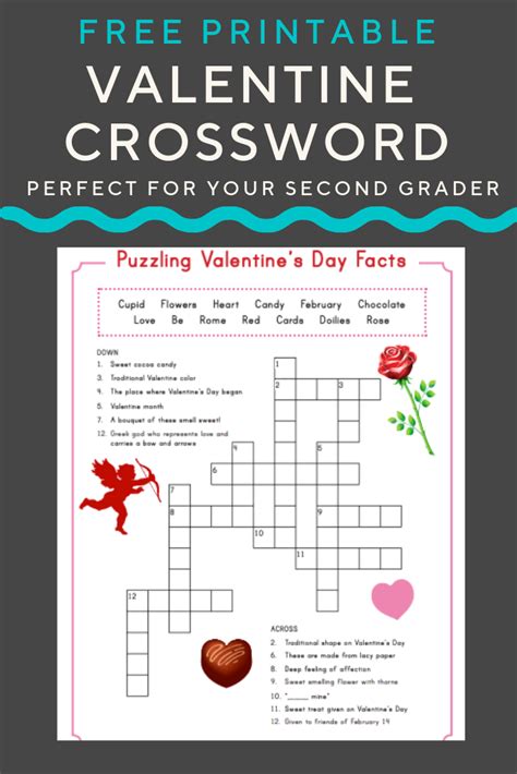 Valentine S Crossword Puzzle Printable Printable Word Searches