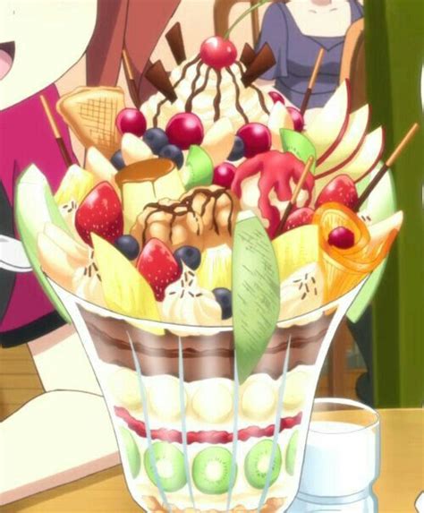 Sundae Ice Cream Dessert Anime Food Japanese Food Illustration