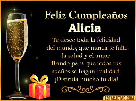 Feliz Cumpleaños Alicia Imágenes  Tarjetas Y Mensajes