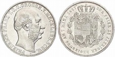 Moneda 1 Thaler Mecklemburgo-Schwerin (1352-1918) Plata 1867 Federico ...