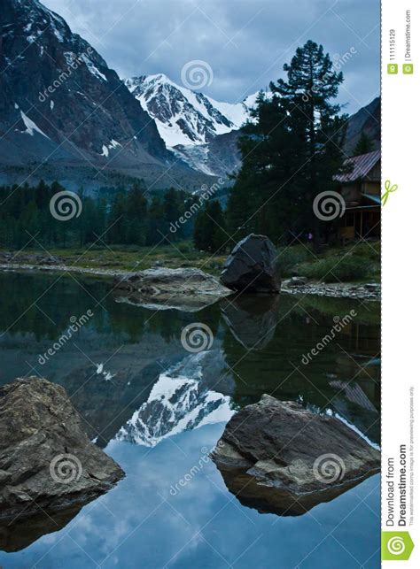 Beautifull Valley With View To Mountains And Turquoise Lake Stock Image