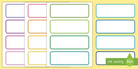 Editable Drawer Peg Name Labels Blank Classroom Label