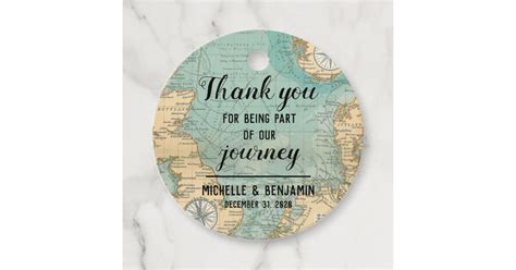 Thank Your For Being Part Of Our Journey Favor Tag Zazzle
