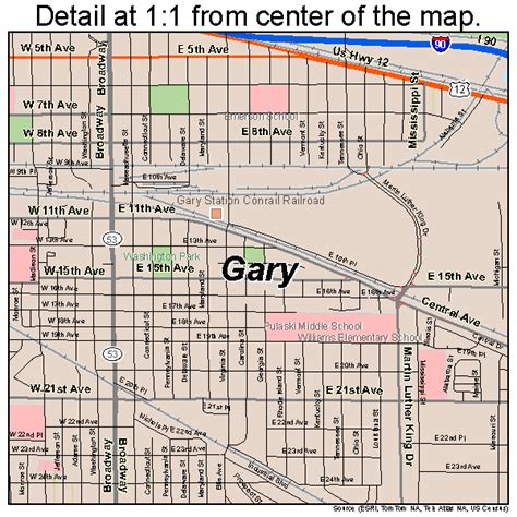 Gary Indiana Street Map 1827000
