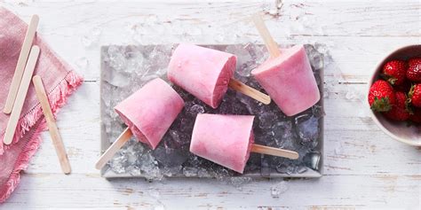 Frozen Strawberry Yogurt Pops Recipe Zero Calorie Sweetener And Sugar