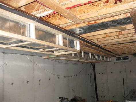 Basement Project March Ductwork Framing Started