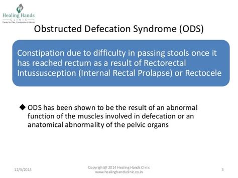 Obstructed Defecation Syndrome Diagnosis And Surgical Treatment