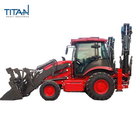 Ce Approved Wheeled Titan Nude In Container Cummins Engine Backhoe