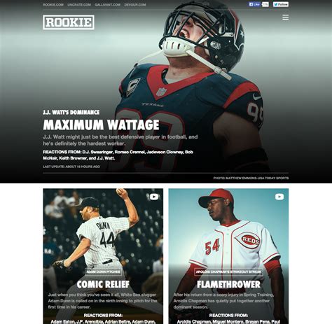 Rookie.com website design | Website design, Hard workers, Dj