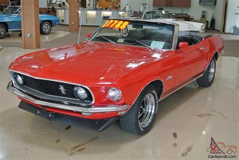 1969 Ford Mustang Convertible 351 4v Red Black Top 97k