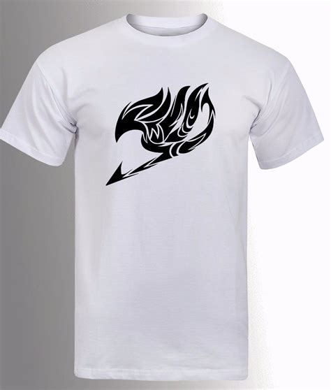 Mens Clothing Fairy Tail Logo Pattern T Shirt Natsu Erza Lucy New Mens
