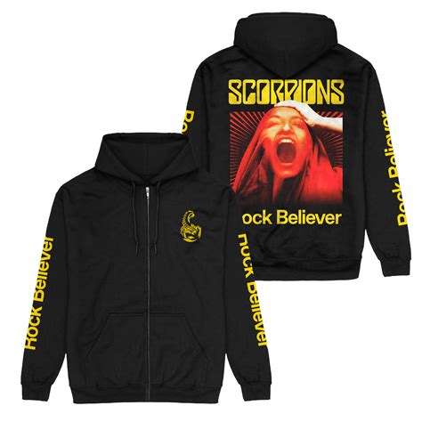 rock believer zip up hoodie scorpions official store