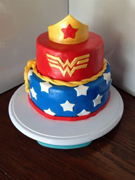 Wonder Woman Themed Cake This Was My Birthday Cake And Not Only Was It Absolutely Adorable