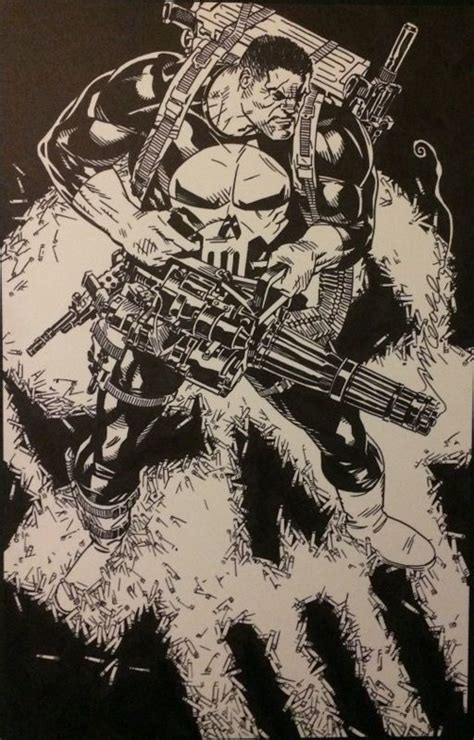 Michael Golden Punisher Comic Art Punisher Art Marvel Comics Art