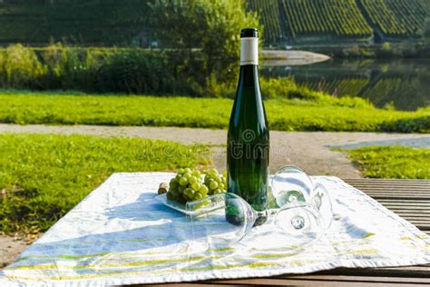 Famous German Quality White Wine Riesling Produced In Mosel Wine Regio